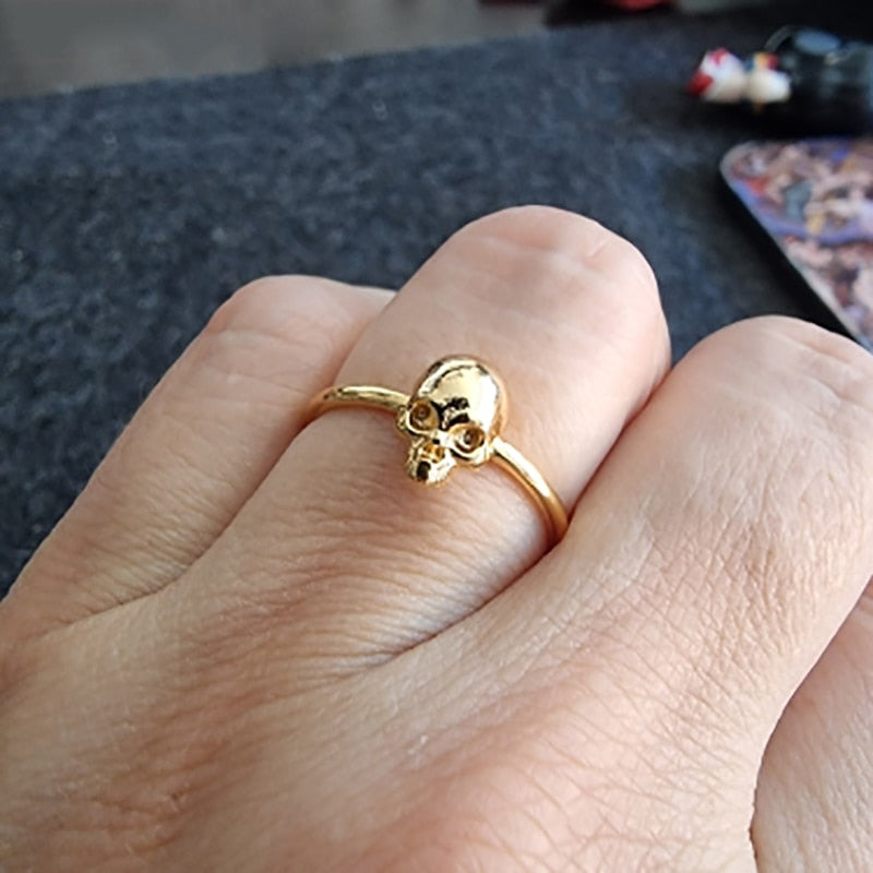 Gold, Silver Color Punk Skeleton Anillos for Women, Men.