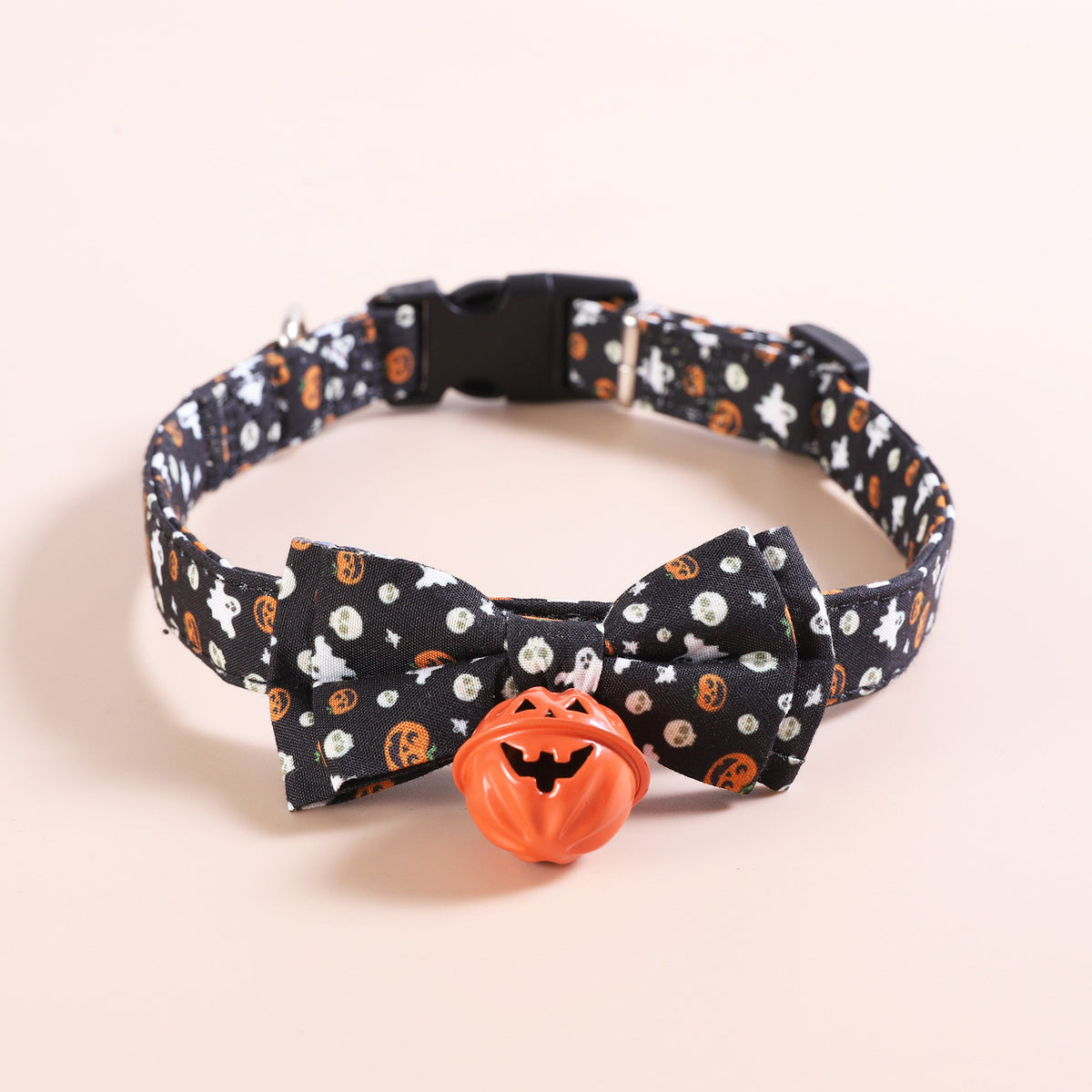 Halloween, Collar para Mascotas / Pumpkin Bells with Smiley Faces.