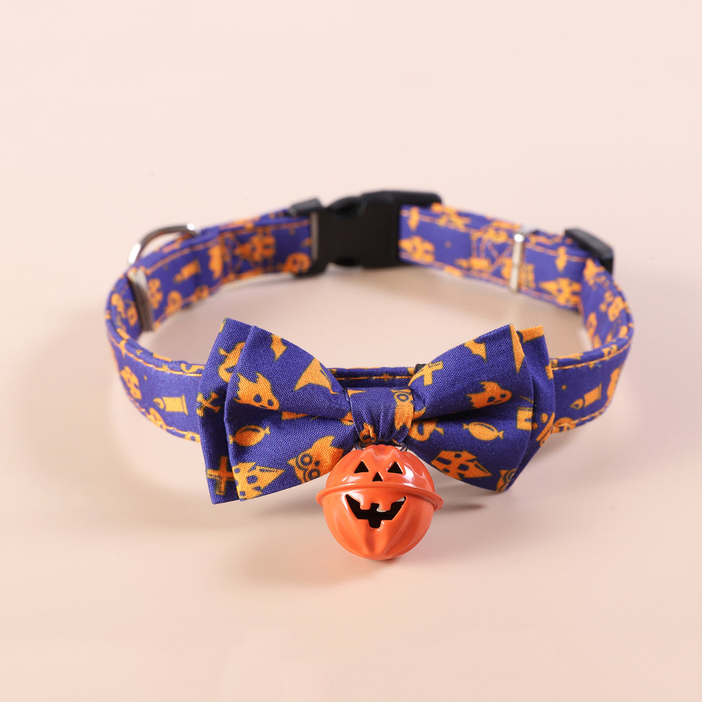 Halloween, Collar para Mascotas / Pumpkin Bells with Smiley Faces.