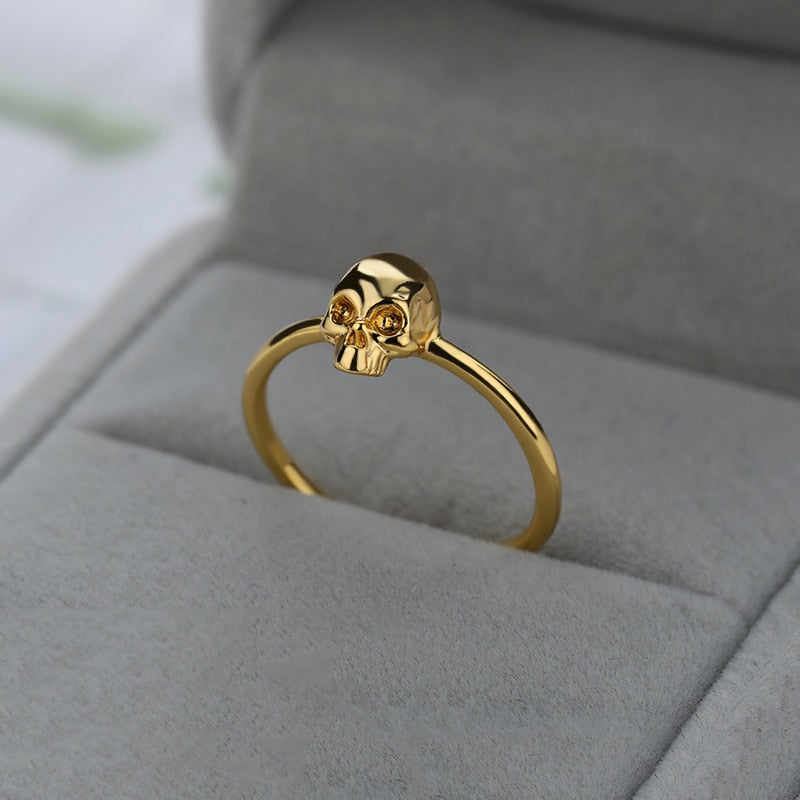 Gold, Silver Color Punk Skeleton Anillos for Women, Men.