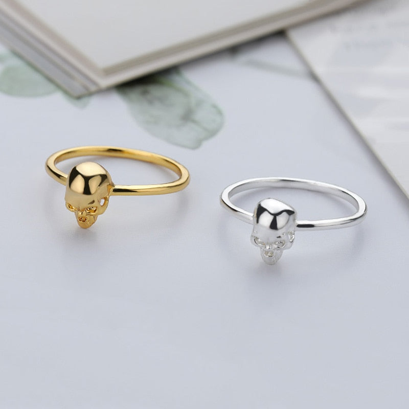 Gold, Silver Color Punk Skeleton Anillos for Women, Men.