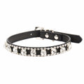 Collar negro y Rhinestone para perros y gatos medianos.